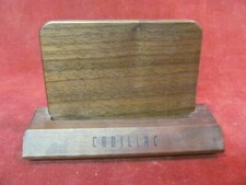 VINTAGE WOOD CADILLAC BUSINESS CARD HOLDER