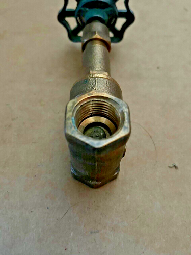 Grinnell 1/2" Brass Gate Valve Fig 3010 125 SWP 200 WOG Threaded USA made - Picture 5 of 6