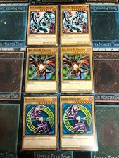 Blue Eyes White Dragon  Dark Magician  Red Eyes Black Dragon 6-Card Set LDK2 