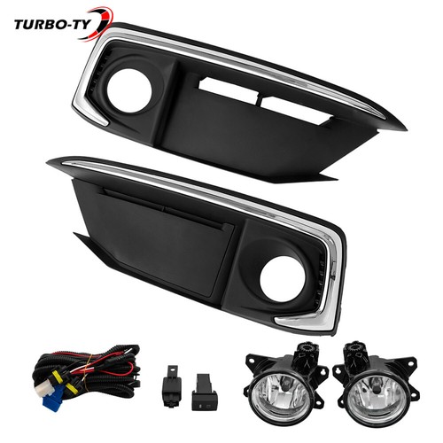 Faros antiniebla de conducción + cableado + kits de interruptores halógenos para Honda Civic 2019-2020 - Imagen 4 de 14