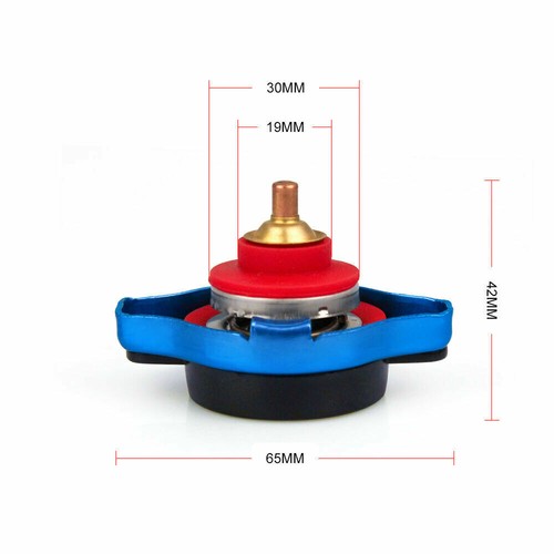 1.3 Bar New Small Head Thermostat Radiator Cap Cover w/Water Temperature Gauge - Picture 6 of 8