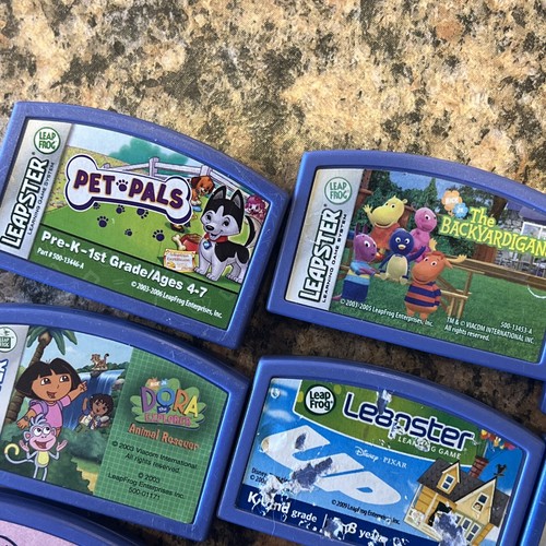 Set Of 9 Leapster Leap Frog Games Early 2000s BIG TITLES! SpongeBob, Dora, - Picture 4 of 6