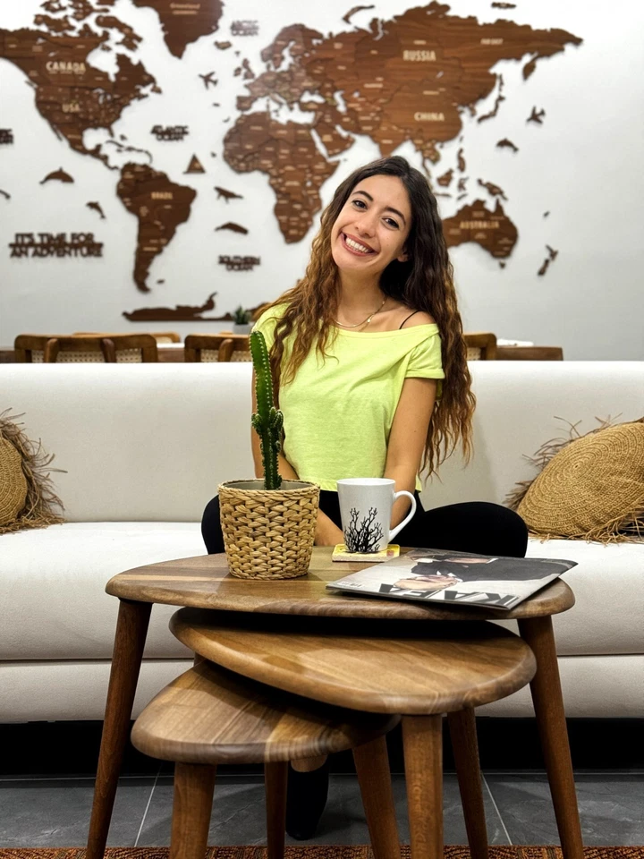 Nesting Coffee Table Set | Mid Century Modern Walnut Side Tables for Living Room - Image 3 of 4