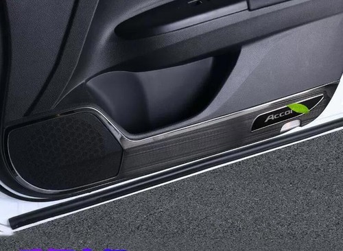 Cubierta de panel antipatadas de acero negro para puerta interior de coche Honda Accord 2018-2022 - Imagen 5 de 9