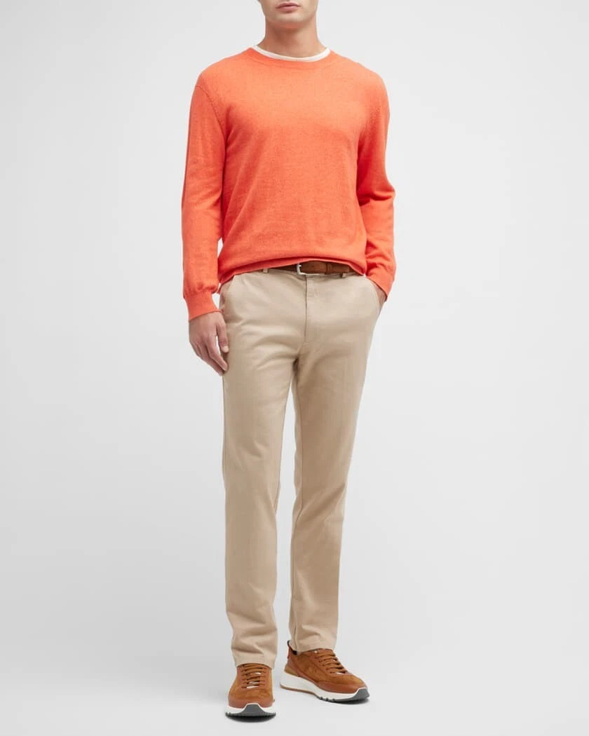 Peter Millar Crown Pilot Flat Front Trousers Golf Dress Khaki Size 34 NWT