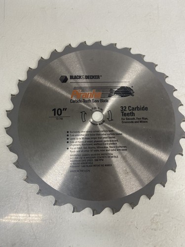 Black & Decker 10" Piranha Carbide-Tooth Saw & Sears 10" Chisel Tooth Saw Blade - Picture 2 of 5