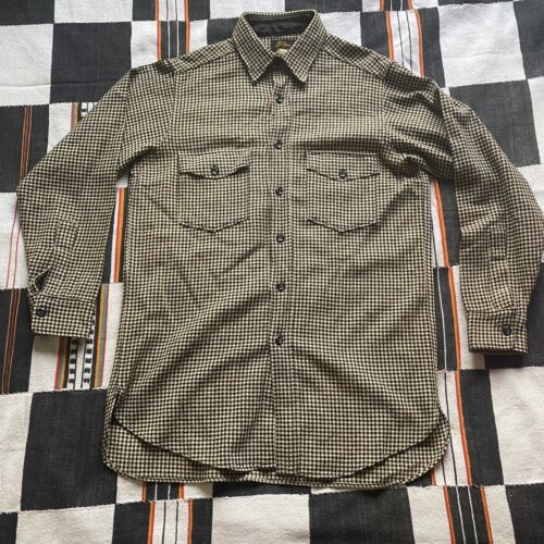 Antik Vintage L.L. Bean Black Label Hemd mit goldenen Nähten und Knopfleiste. Groß. USA - Bild 6 von 14