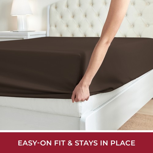 Mellanni Fitted Sheet Microfiber Extra Deep Pocket Up To 21" Deep Mattress - Picture 56 of 137