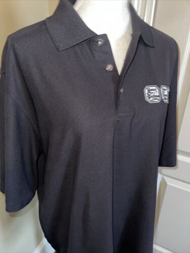 Pebble Beach Shirt Performance Golf Polo Adult Large Black Railroad Patch - Bild 3 von 7