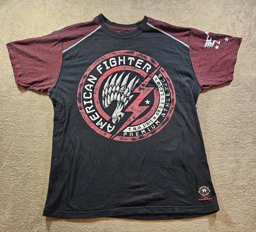 American Fighter Men's Y2K Grunge MMA Shirt Size XXL FAST SHIPPING
