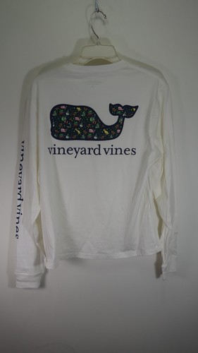 Vineyard Vines Mens White Holiday Whale Long Sleeve Pocket Tee T-Shirt M - Picture 8 of 10