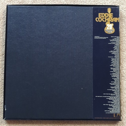 Eddie Cochran 20th Anniv. Album 4 LP Box Set 1980 UK+Inserts ULTRASONIC CLEANED! - Foto 2 di 21