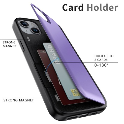 For Apple iPhone 13/Pro/Pro Max Protective Rugged Hybrid Case Card Holder Cover - Picture 2 of 43