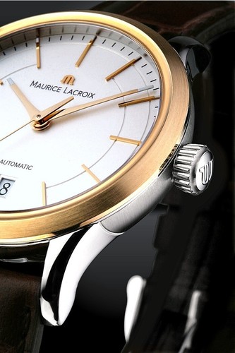 Maurice Lacroix LC6017-YS101-130 Les Classiques reloj automático para hombres oro cuero - Imagen 10 de 10