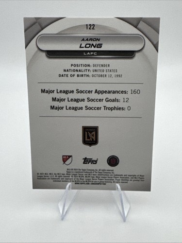 2024 Topps Superstars MLS Aaron Long Legendary 1/5 LAFC Los Angeles FC #151 rare - Picture 2 of 6