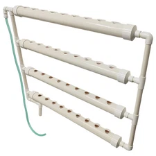 TECHTONGDA Hydroponic 36 Plant Site Grow System Kit Wall-mounted 4 Pipes