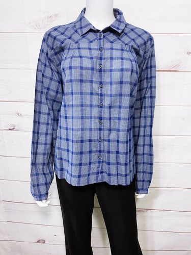 Pendleton Damen Hemd Größe L blau kariert Knopfleiste Langarm Oberteil - Bild 1 von 6