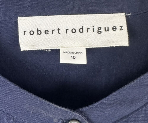 Robert Rodriguez Damen Größe 6 Blau Seide Stufen Kurz Kleid Seidenmischung Freizeit - Bild 3 von 6