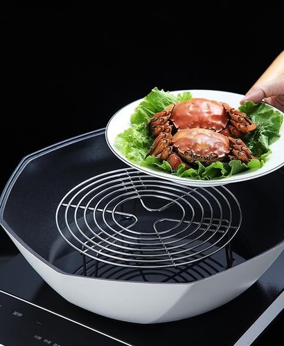 Round Cooling Racks for Cooking Stainless Steel Steam Trivet Rack Round Steam... - Picture 7 of 7