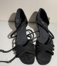 Black and Suede Latin and Salsa ballroom dance shoe, Size 8, 2" heel 07