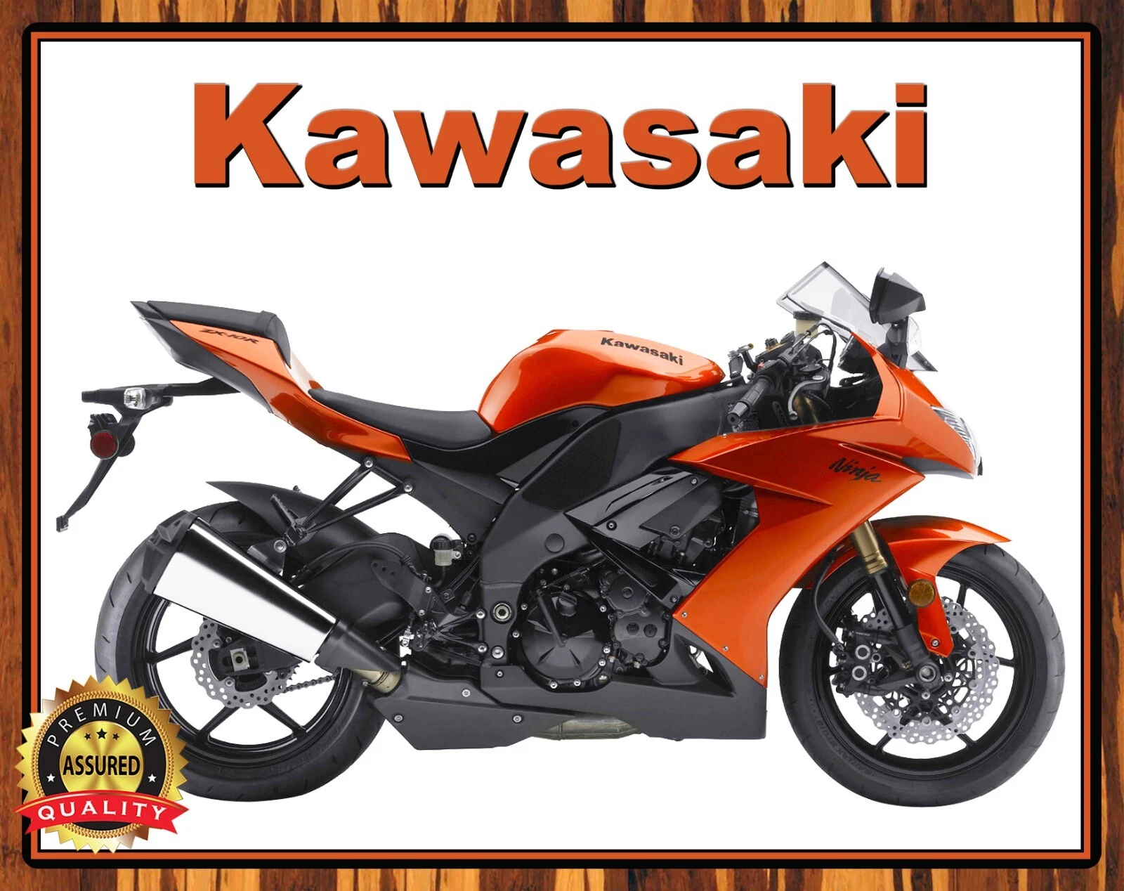 バイイー Kawasaki Ninja - ZX 10R - Motorcycle - Metal Sign 11 x 14 | eBay
