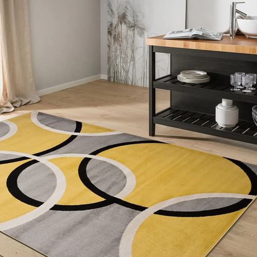Rugshop Area Rugs Contemporary Abstract Circles Carpet 8x10 Living Room Rugs New - Picture 10 of 25