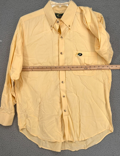 MOSSY OAK Men's Yellow Button-Down Embroidered Front Pocket Causal Shirt Size M - Picture 5 of 14