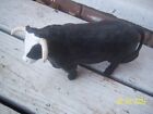 Ceramic B&W Cow Rodeo Bull Farm Country Figure Hand Made Art Decor