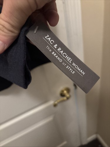 NWT Zac & Rachel Pullover Large Hoodie Navy High Low Hem Pockets Stretchy 1X - Imagen 2 de 5