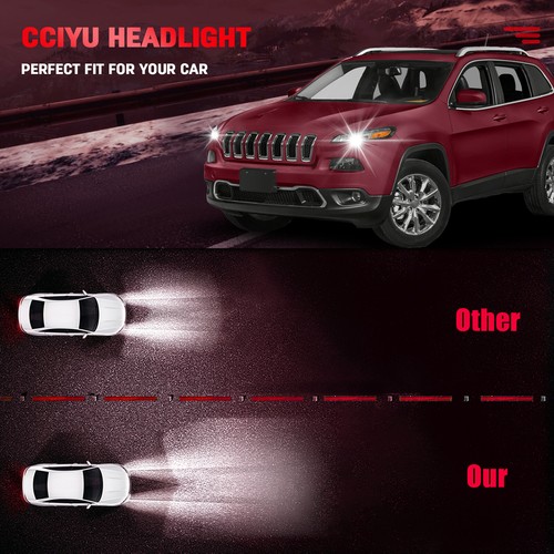Right Passenger Side For 2014-2018 Jeep Cherokee Headlights Assembly w/LED DRL - Picture 7 of 7