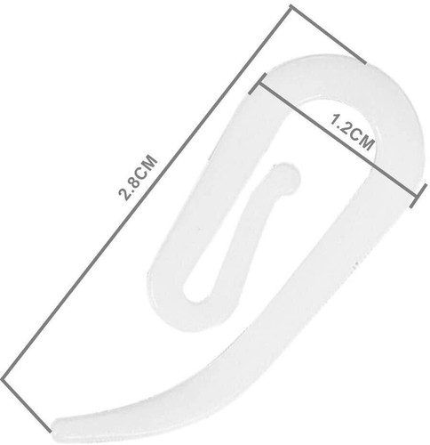 CURTAIN HOOKS FOR RING HEADER TAPE WHITE PLASTIC NYLON HOOK UK STANDARD SIZE - Picture 5 of 6
