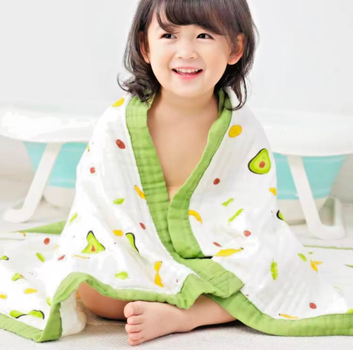 6 Layer Baby 100% Cotton Muslin Swaddle Blanket for Newborn Baby Soft 110X110CM - Picture 4 of 29