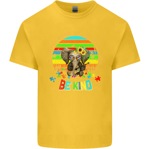 Autism Be Kind Elephant Autistic Kids T-Shirt Childrens - Picture 64 of 77