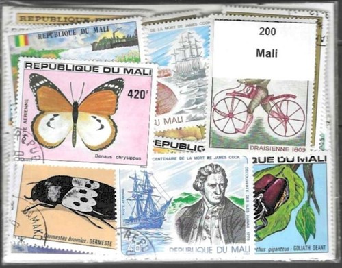 Collezioni MALI Di 50 A 500 Francobolli Differenti Cancellati - Foto 3 di 7