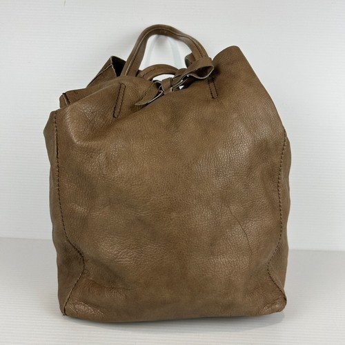 Vera Pelle Made In Italy Leather Handbag With Coin Purse Beige Soft Boho - Picture 5 of 21