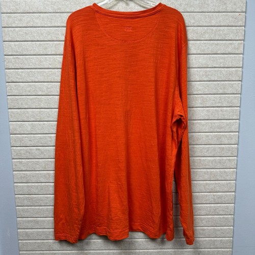 Cutter & Buck XXXL Orange Long Sleeve Henley Shirt Clemson Tigers Paw Print Logo - Bild 3 von 11