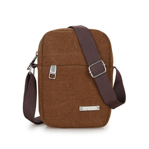 2022 Men's Small Canvas Bag Casual Mini Handbags Shoulder Bags Wallets Crossbody - Picture 2 of 15