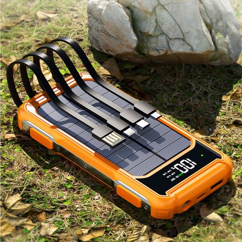 10Pcs Super 900000mAh 4 USB Portable Charger Solar Power Bank LED For Cell Phone - Picture 4 of 9