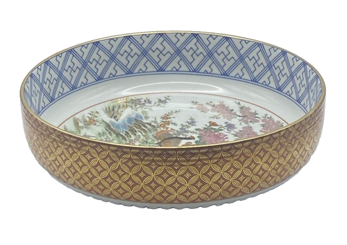 Cuenco de porcelana Toyo japonés asiático vintage faisán país - Imagen 7 de 8