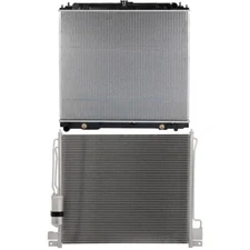 For 2005-2017 Nissan Frontier 4.0L V6 Aluminum Radiator&AC Condenser Cooling Kit