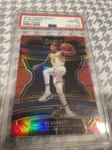 2019-20 Select Red Prizm Rookie RJ Barrett #21 RC #44/199 PSA 10