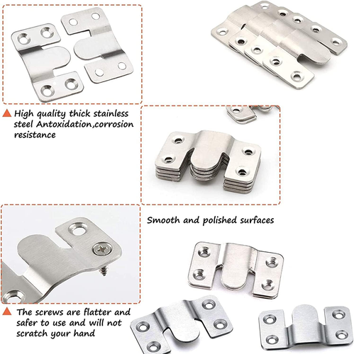 Flush Mount Bracket, Headboard Wall Mounting Brackets-56 X 30Mm Interlocking Han - Picture 4 of 12