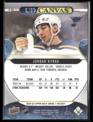 2024-25 24-25 UD HOCKEY Series 1,2 & EXTENDED - UD Canvas*U Pick From List*NM - Picture 85 of 501