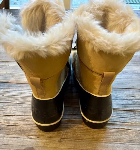 SOREL TIVOLI ~ Womens Winter Boots Beige ~ SIZE 7.5 Suede Faux Fur Lining NWT! - Picture 3 of 7