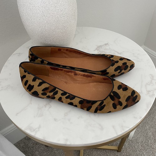 Zapatos planos de ballet Madewell con estampado de guepardo de leopardo de becerro talla 7 - Imagen 2 de 7