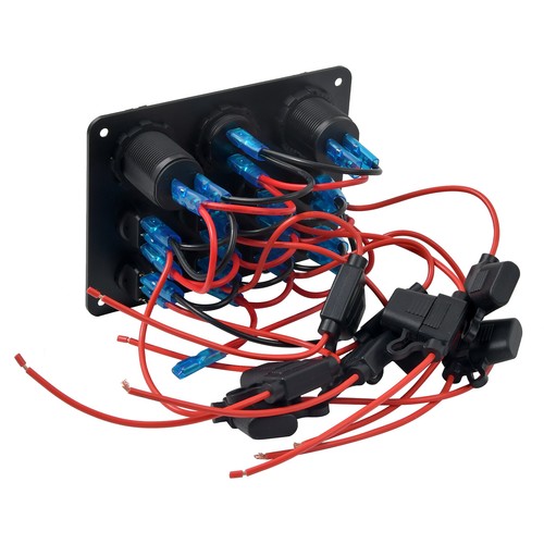 8 Gang LED Light Switch Control Panel Camper Van RV Voltmeter 12V 2 USB Charger - Picture 14 of 14