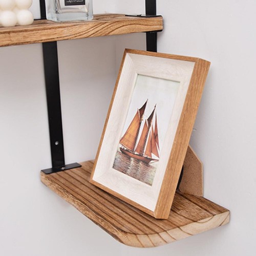 3 Tier Lucca Corner Shelf Modern Floating Wall Shelves Storage Display Shelving - Picture 12 of 19