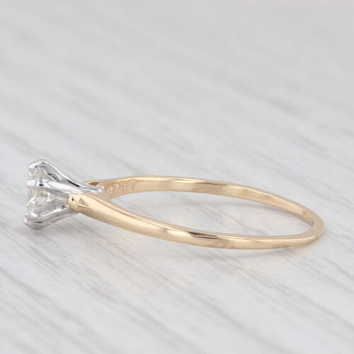 Jabel 0.37ct Round Diamond Solitaire Engagement Ring 14k Gold Size 7.25 - Picture 3 of 10