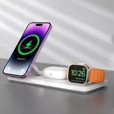 Fast Charging 3-in-1 Magnetic Wireless Charger,Charging Station for Apple Device