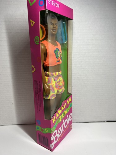 VINTAGE 1990 BARBIE "HAWAIIAN FUN" STEVEN AA DOLL - #5945 - FACTORY SEALED - Picture 3 of 9